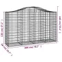 Wire mesh baskets 25 units, arched shape, iron, 200x50x120/140 cm by vidaXL, Pots and planters - Ref: Foro24-3145677, Price: ...