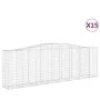 Gabion baskets 15 units, arched shape, iron, 400x50x120/140cm. by vidaXL, Pots and planters - Ref: Foro24-3145978, Price: 2,0...