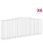 Gabion baskets 8 pcs arch shape iron 400x50x140/160 cm by vidaXL, Pots and planters - Ref: Foro24-3145988, Price: 1,00 €, Dis...