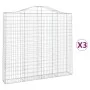 Gabion baskets 3 pcs arch shape iron 200x30x180/200 cm by vidaXL, Pots and planters - Ref: Foro24-3145515, Price: 428,30 €, D...