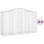 4 units of arched iron gabion baskets 200x50x120/140 cm by vidaXL, Pots and planters - Ref: Foro24-3145663, Price: 436,91 €, ...