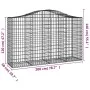 4 units of arched iron gabion baskets 200x50x120/140 cm by vidaXL, Pots and planters - Ref: Foro24-3145663, Price: 436,91 €, ...