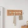 Solid walnut wood wall coat rack 42x8.5x14 cm by vidaXL, Towel racks - Ref: Foro24-350371, Price: 32,25 €, Discount: %