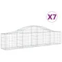 Gabion baskets 7 units, arched shape, iron, 200x30x40/60 cm by vidaXL, Pots and planters - Ref: Foro24-3145372, Price: 337,74...
