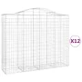 Gabionenkörbe 12 Stk. Bogenform Eisen 200x50x160/180 cm von vidaXL, Töpfe und Pflanzgefäße - Ref: Foro24-3145713, Preis: 1,00...
