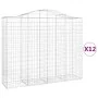 Wire mesh baskets 12 units, arched shape, iron, 200x50x160/180 cm by vidaXL, Pots and planters - Ref: Foro24-3145713, Price: ...