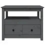 Mesa de centro de madera maciza de pino gris 71x49x55 cm de vidaXL, Mesas de centro - Ref: Foro24-820938, Precio: 105,04 €, D...