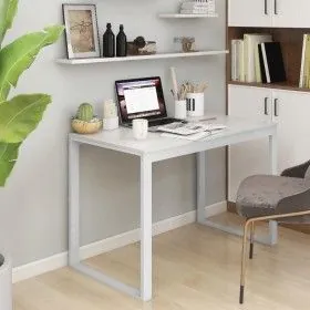 White chipboard computer desk 110x60x73 cm by vidaXL, Desks - Ref: Foro24-30197, Price: 125,17 €, Discount: %