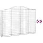 6 units of arched iron gabion baskets 200x30x140/160 cm by vidaXL, Pots and planters - Ref: Foro24-3145476, Price: 586,86 €, ...