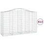 Cestas gaviones 13 uds forma de arco hierro 200x50x120/140 cm de vidaXL, Maceteros y jardineras - Ref: Foro24-3145672, Precio...