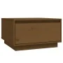 Mesa de centro madera maciza de pino marrón miel 55x56x32 cm de vidaXL, Mesas de centro - Ref: Foro24-813408, Precio: 56,18 €...