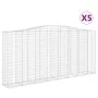 Gabion baskets 5 pcs arch shape iron 400x50x180/200 cm by vidaXL, Pots and planters - Ref: Foro24-3146011, Price: 1,00 €, Dis...