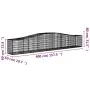 Gabion baskets 2 pcs arc shape iron 400x50x60/80 cm by vidaXL, Pots and planters - Ref: Foro24-3145930, Price: 249,30 €, Disc...