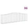 Gabion baskets 6 pcs arch shape iron 400x50x100/120 cm by vidaXL, Pots and planters - Ref: Foro24-3145960, Price: 973,49 €, D...