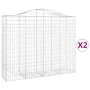 Gabion baskets 2 pcs arc shape iron 200x50x160/180 cm by vidaXL, Pots and planters - Ref: Foro24-3145703, Price: 246,63 €, Di...