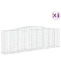 Gabion baskets 3 pcs arch shape iron 400x50x120/140 cm by vidaXL, Pots and planters - Ref: Foro24-3145970, Price: 566,29 €, D...