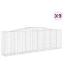 Cestas de gaviones 9 uds forma de arco hierro 400x50x120/140 cm de vidaXL, Maceteros y jardineras - Ref: Foro24-3145976, Prec...