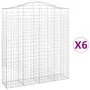 Gabion baskets 6 units, arched shape, iron, 200x50x220/240 cm by vidaXL, Pots and planters - Ref: Foro24-3145770, Price: 911,...