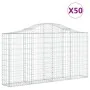 Cestas gaviones 50 uds forma de arco hierro 200x30x100/120 cm de vidaXL, Maceteros y jardineras - Ref: Foro24-3145449, Precio...
