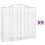 Gabion baskets 9 pcs arch shape iron 200x50x180/200 cm by vidaXL, Pots and planters - Ref: Foro24-3145731, Price: 1,00 €, Dis...