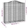 Gabion baskets 9 pcs arch shape iron 200x50x180/200 cm by vidaXL, Pots and planters - Ref: Foro24-3145731, Price: 1,00 €, Dis...