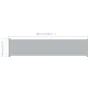 Toldo lateral retráctil para patio gris 140x600 cm de vidaXL, Sombrillas - Ref: Foro24-313373, Precio: 84,02 €, Descuento: %