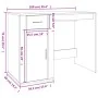 Sonoma grauer Sperrholzschreibtisch mit Schrank von vidaXL, Schreibtische - Ref: Foro24-3185437, Preis: 162,26 €, Rabatt: %