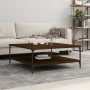 Oak brown engineered wood coffee table 100x100x40 cm by vidaXL, Coffee table - Ref: Foro24-832847, Price: 84,10 €, Discount: %