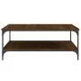 Oak brown engineered wood coffee table 100x100x40 cm by vidaXL, Coffee table - Ref: Foro24-832847, Price: 84,10 €, Discount: %
