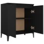 Schwarzes Sperrholz-Sideboard 60x35x70 cm von vidaXL, Sideboards - Ref: Foro24-806077, Preis: 63,07 €, Rabatt: %