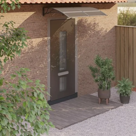 Black polycarbonate door canopy 150x100 cm by vidaXL, Awnings - Ref: Foro24-153573, Price: 76,34 €, Discount: %