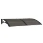 Marquesina de puerta policarbonato negro 150x100 cm de vidaXL, Toldos - Ref: Foro24-153573, Precio: 76,34 €, Descuento: %