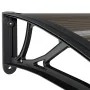 Marquesina de puerta policarbonato negro 150x100 cm de vidaXL, Toldos - Ref: Foro24-153573, Precio: 76,34 €, Descuento: %