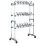 Schuhregal mit Rollen silber 66x27x100 cm von vidaXL, Schuhregale und Schuhorganisatoren - Ref: Foro24-344371, Preis: 52,14 €...