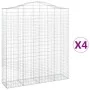 Cestas de gaviones 4 uds forma de arco hierro 200x50x220/240 cm de vidaXL, Maceteros y jardineras - Ref: Foro24-3145768, Prec...
