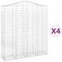 Gabionenkörbe 4 Stück bogenförmiges Eisen 200x50x220/240 cm von vidaXL, Töpfe und Pflanzgefäße - Ref: Foro24-3145768, Preis: ...