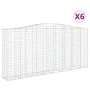 Gabion baskets 6 pcs arch shape iron 400x50x180/200 cm by vidaXL, Pots and planters - Ref: Foro24-3146012, Price: 1,00 €, Dis...