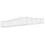 Gabionenkörbe, 2 Stück, Bogenform aus Eisen, 400 x 50 x 40/60 cm von vidaXL, Töpfe und Pflanzgefäße - Ref: Foro24-3145917, Pr...