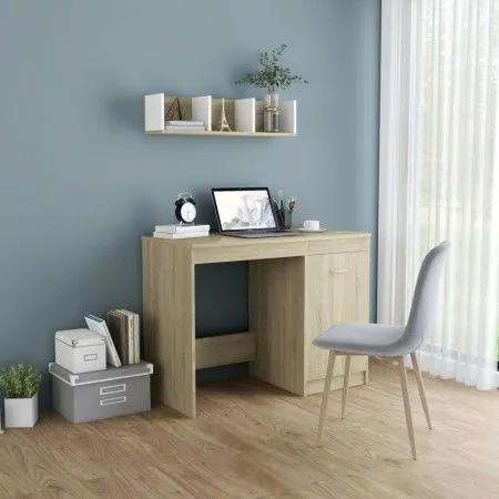 Schreibtisch aus Sonoma-Eichensperrholz, 100 x 50 x 76 cm von vidaXL, Schreibtische - Ref: Foro24-801799, Preis: 81,42 €, Rab...