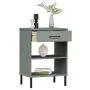 Console cabinet metal legs solid pine wood gray OSLO by vidaXL, Side tables - Ref: Foro24-351001, Price: 46,88 €, Discount: %