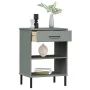 Konsolenschrank, Metallbeine, massives Kiefernholz, grau OSLO von vidaXL, Seitentische - Ref: Foro24-351001, Preis: 47,52 €, ...