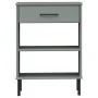 Console cabinet metal legs solid pine wood gray OSLO by vidaXL, Side tables - Ref: Foro24-351001, Price: 46,88 €, Discount: %