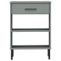 Konsolenschrank, Metallbeine, massives Kiefernholz, grau OSLO von vidaXL, Seitentische - Ref: Foro24-351001, Preis: 47,52 €, ...