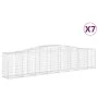 Gabion baskets 7 pcs arch shape iron 400x50x80/100 cm by vidaXL, Pots and planters - Ref: Foro24-3145948, Price: 1,00 €, Disc...