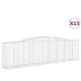 Gabion baskets 15 units, arched shape, iron, 400x50x100/120cm by vidaXL, Pots and planters - Ref: Foro24-3145965, Price: 2,00...
