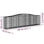 Gabion baskets 15 units, arched shape, iron, 400x50x100/120cm by vidaXL, Pots and planters - Ref: Foro24-3145965, Price: 2,00...