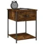 Smoked oak engineered wood bedside table 44x45x58 cm by vidaXL, Nightstands - Ref: Foro24-825847, Price: 40,09 €, Discount: %