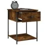 Smoked oak engineered wood bedside table 44x45x58 cm by vidaXL, Nightstands - Ref: Foro24-825847, Price: 40,09 €, Discount: %