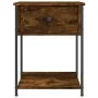 Mesita de noche madera de ingeniería roble ahumado 44x45x58 cm de vidaXL, Mesitas de noche - Ref: Foro24-825847, Precio: 40,0...