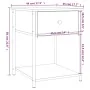 Mesita de noche madera de ingeniería roble ahumado 44x45x58 cm de vidaXL, Mesitas de noche - Ref: Foro24-825847, Precio: 40,0...